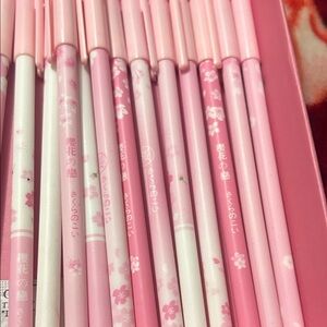 Pink Floral Pens Set